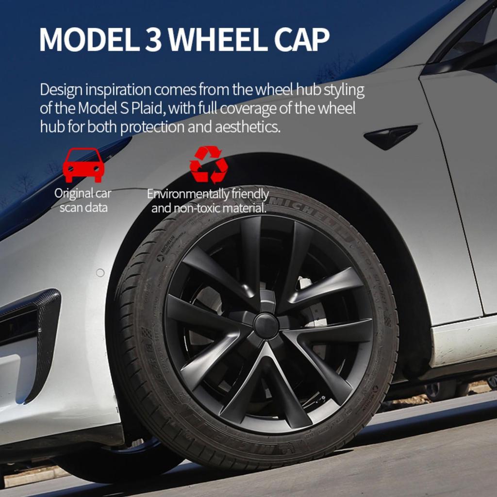 18-Inch Wheel Cover & Protection for Tesla Model 3 - Exterior Accessory Kit