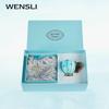 Wanshili Women's Mulberry Silk Square Scarf & Porcelain Gift Set