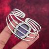 Purpurite Handmade Gemstone Jewelry, 925 Solid Sterling Silver Bangle Unique Design Jewelry, For Women