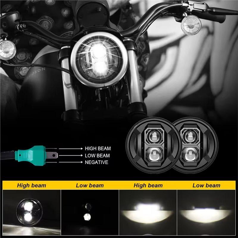 DRL Enabled 7" LED Motorcycle Headlight For Davidson For BMW Lada Jeep JK Chevy Ford