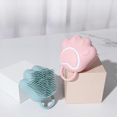 Spazzola da Bagno in Silicone a Forma di Zampa di Gatto per Bambini Spazzola Massaggiante Multifunzionale per Capelli Spazzola Schiumogena per la Schiena