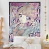 Kawaii Anime Girl Tapestry Wall Hanging, Otaku Culture, Bedroom, Living Room, Dorm And Gaming Room , Aesthetic Home Decor