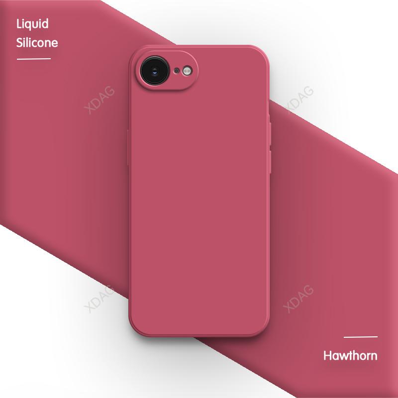 Coque Étui pour Apple iPhone 16E 16 Pro Max Plus 5G Silicone Uni Basique Classique Bord Droit Housse Arrière Funda Accessoires