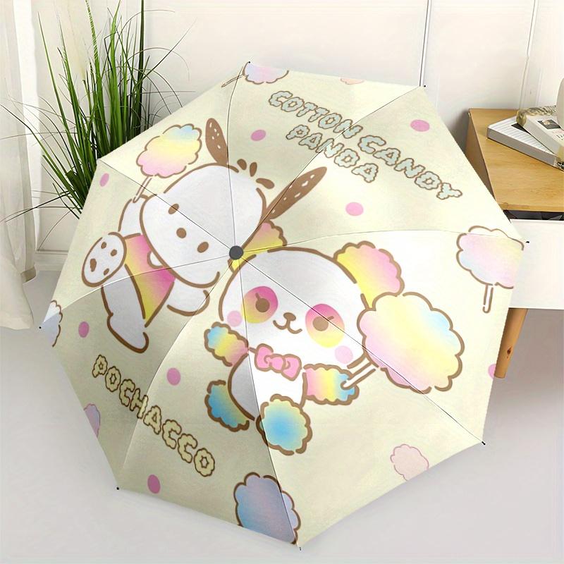 

1pc Cartoon Candy Panda Pochacco Sanrio Pattern Automatic 3-Fold Umbrella, 8 Steel Frames, High-Value Folding Umbrella, Suitable for Office, Travel an