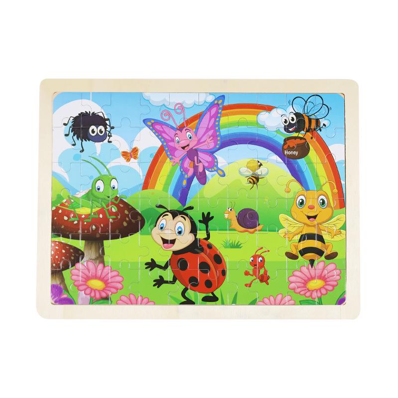 

60-Piece Wooden Animal Fairy Tale Puzzle for Early Childhood Education