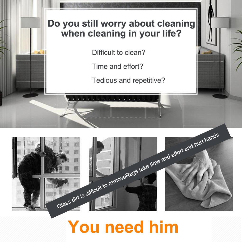 Bathroom Floor Window Wiper with Suction Cup Portable Glass Scraper Water Stain Remover Windscreen Cleaning Tool Accessories