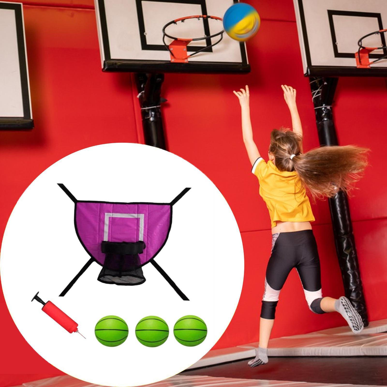 

Баскетбольное кольцо для батута Мягкая корзина Легко устанавливаемые аксессуары Green Basketball