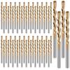 50Pcs Drywall Bit, 1/8 Inch Spiral Saw Tip Cutting Bits, M2 High Speed Steel Drywall Cutting Bits, Precision Drywall Guide Point Cutting Bits for