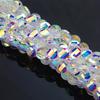 Super Shiny Fashion 6mm Faceted Twisted Glass Beads Flat Round Austria Crystal Beads Loose Spacer Beads Jewelry Findings 100PCS