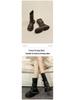 2025 New Women's British Style Martin Boots - Brown Retro Mid-Calf, Perfect for Early Autumn with Skirts