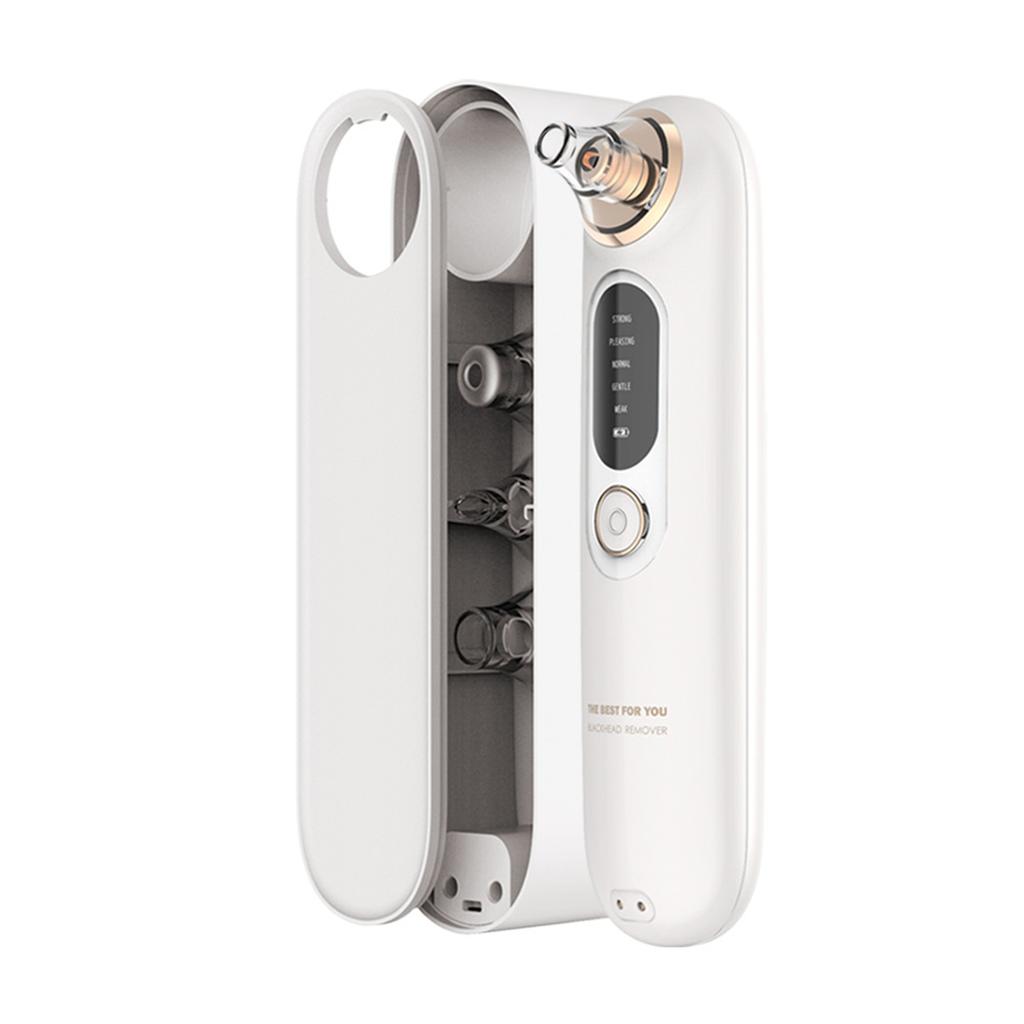 Electric Blackhead Remover, Portable Pore Cleaner for Face, 5 Suction Modes, 4 Replaceable Suction Heads, 4 Pimple