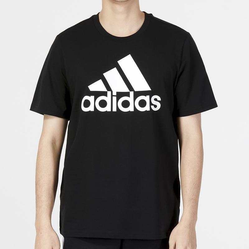 adidas Essentials Single Big Logo T-shirt 'Black' Men's IC9347