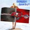 Tampa Bay Buccaneers Print Beach Towel, Large Soft Quick Dry Towel for Beach Camping Swimming