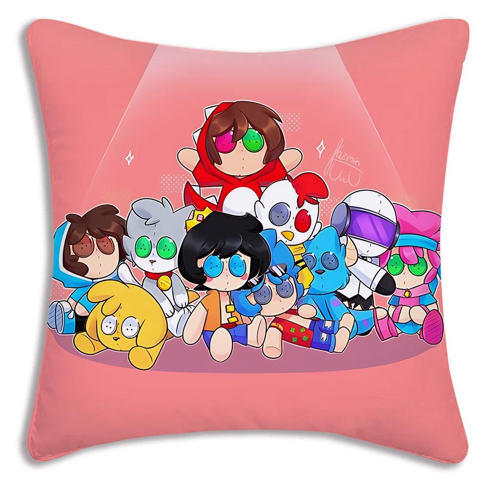 Anime For M-Mikecracks Pillow Covers Cartoon Sofa Decorative Home Double-sided Printing Short Plush Cute Cushion Cover