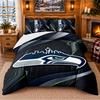 Tištěný 3dílný povlak na peřinu a polštářky Vzor Seattle Seahawks Pro výzdobu ložnice