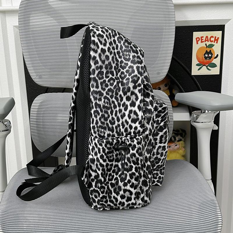Leopard Print Backpack Women's Travel Casual Backpack Student Schoolbag
