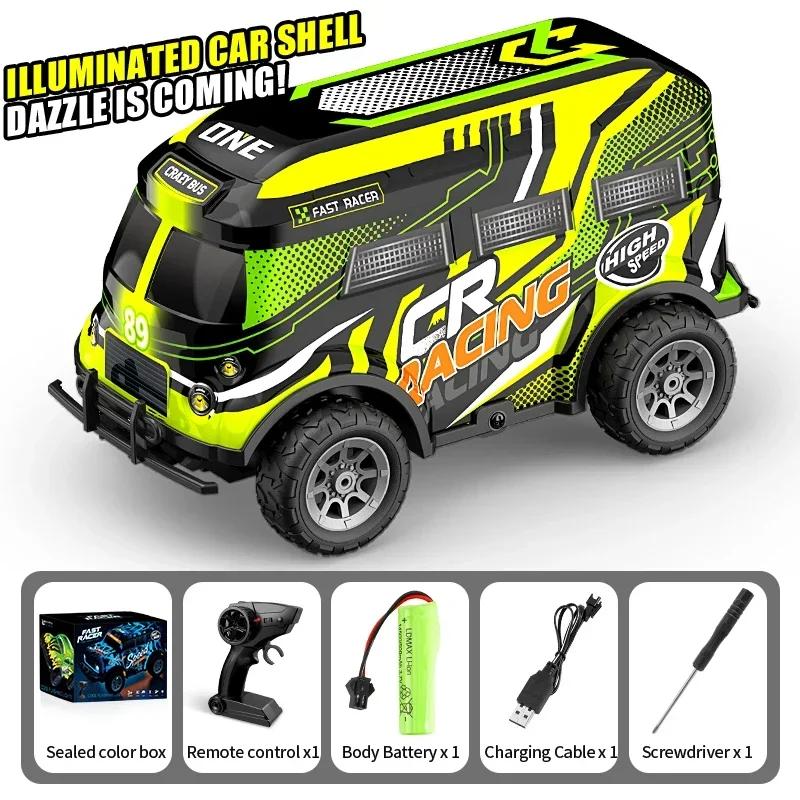 2.4G Rc Sports Pickup Drift Car Lights Remote Control High Speed Climbing Off-Road Pvc Racing Vehicle Kids Toys Young Boys Christmas