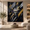 Arazzo Decorativo, Arte da Parete Stampato Juventus FC, Appeso da Parete Leggero per Sfondo Camera da Letto