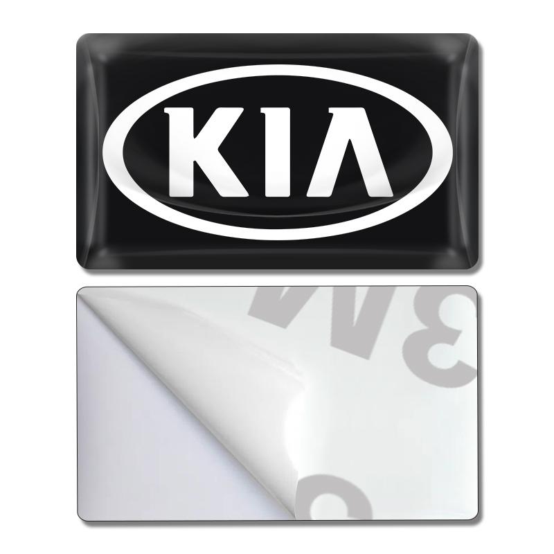 2/5/10 ks Emblém s logem auta 3D samolepky Karbonové vlákno Volant Pro Kia Rio Ceed Sportage Cerato Soul Sorento K2 K5 Skládací Autodoplňky