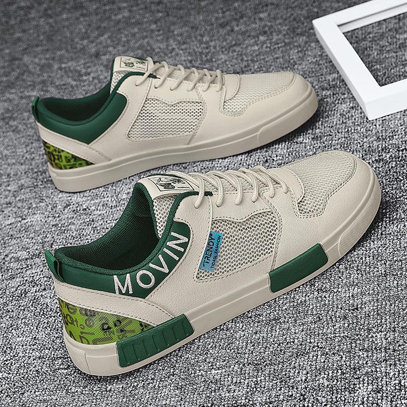 

2023 летние дышащие повседневные туфли из тонкой сетки с вырезом для студентов, устойчивые к запахам, универсальные белые туфли Tide 45