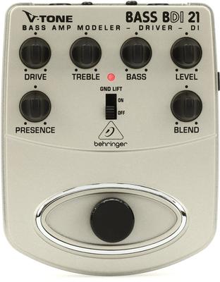 Pedal de Efeitos para Baixo Behringer Pré-amplificador Caixa Direta BASS DRIVER DI BDI21 V-TONE