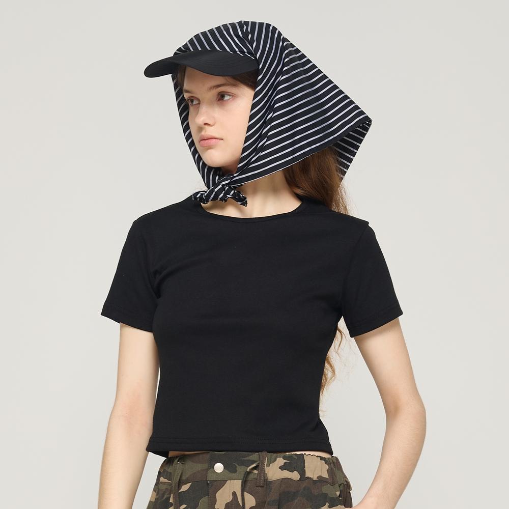 [Cargobros] Striped Bandana Cap [CBW25S7201-black]