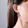Bellitia Jewelry Engagement Royal Pink Zirconia Dangle Sterling Silver Gift for Women Earrings, Earrings, 925,