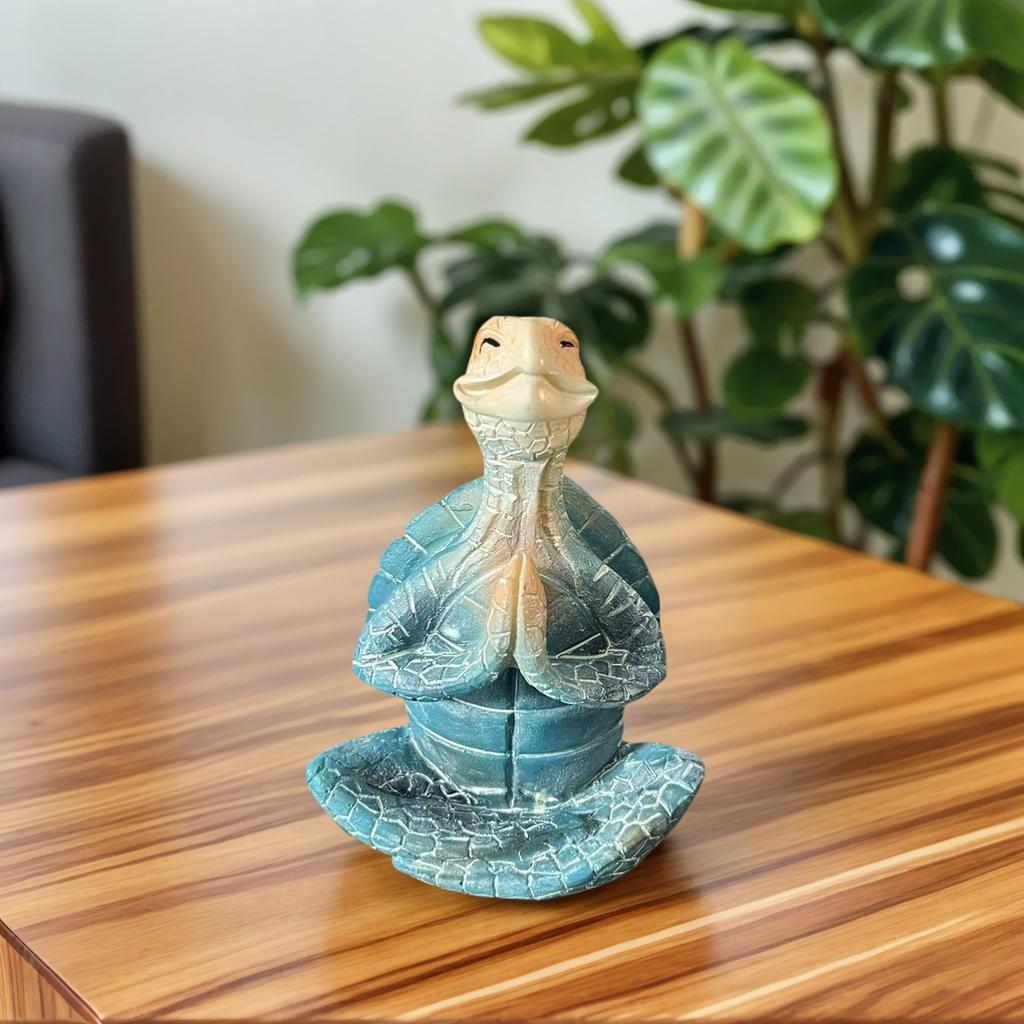 Harz Handwerk Meditationsschildkröte Statue, Harz Zen Dekoration Geeignet für Schildkrötenliebhaber und Sammler.