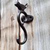 Vintage Cast Iron Wall Hook Heavy Duty Wall Mounted Hanging Hooks Rustic Decorative For Entryway Garden Home Decoration