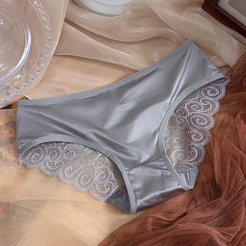 Lace Butterfly Low-Rise Panties - Breathable Ice Silk