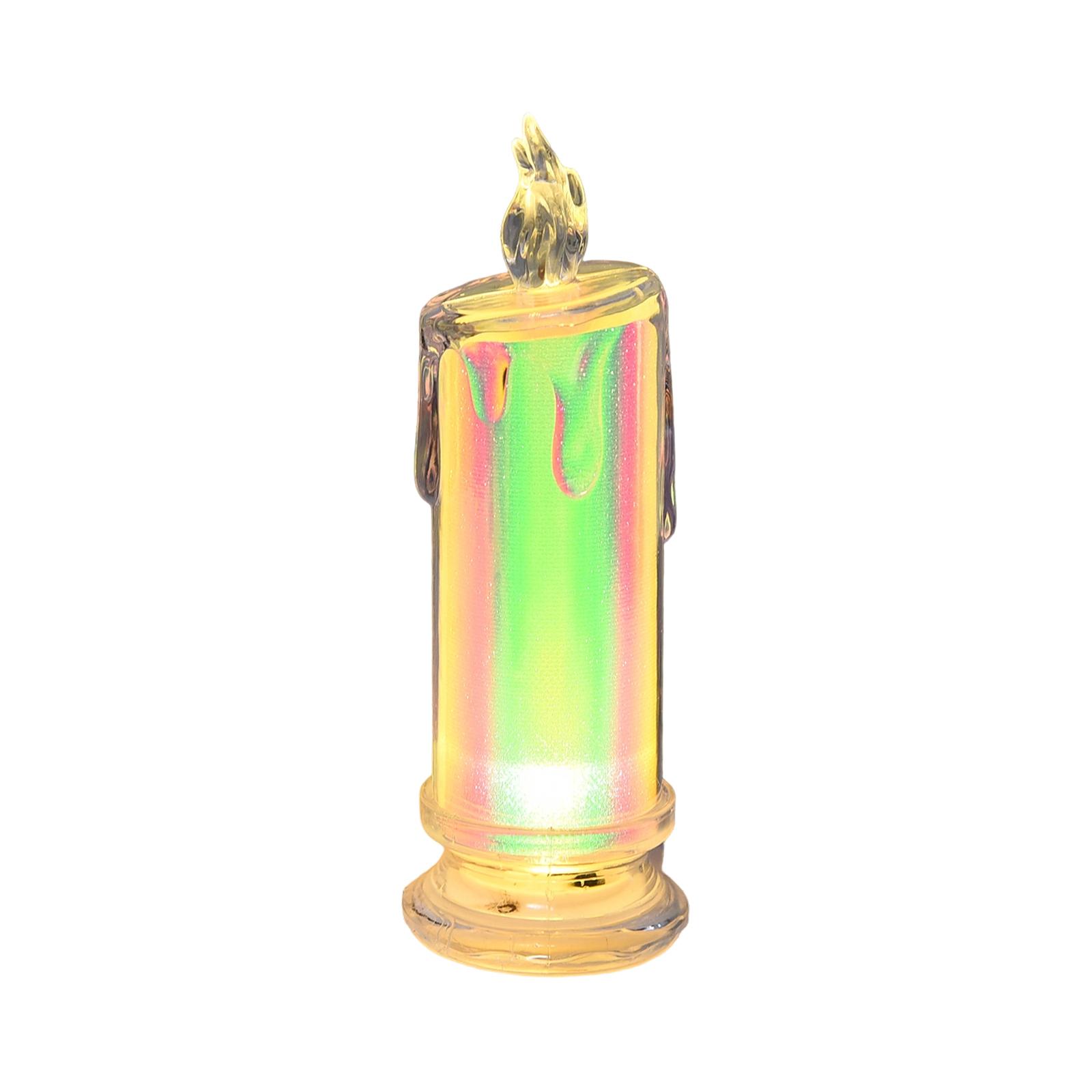 

LED Flameless Candles, LED Transparent Pillar Candles For Holiday Decoration One Size