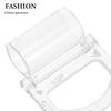 4Pcs Cordless Shade Lift Handle Clear Plastic Bottom Rail Pull for Honeycomb Cellular Shades Replacement Blind Lifting Clip 15Mm