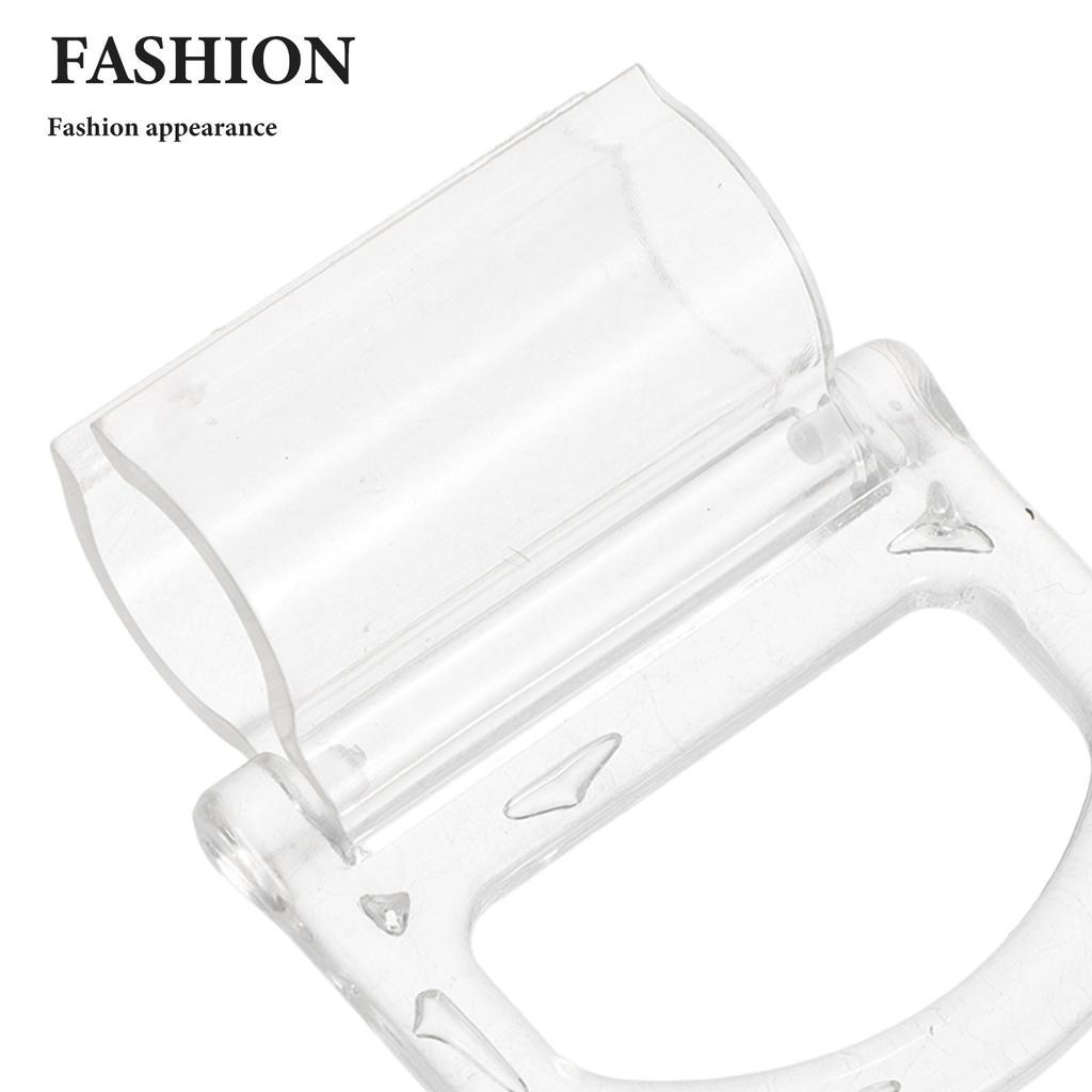4Pcs Cordless Shade Lift Handle Clear Plastic Bottom Rail Pull for Honeycomb Cellular Shades Replacement Blind Lifting Clip 15Mm