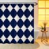 Modern Black And White Dot Shower Curtain Geometric Circle Design 2D Digital Print Polyester Bath Curtain With Hooks