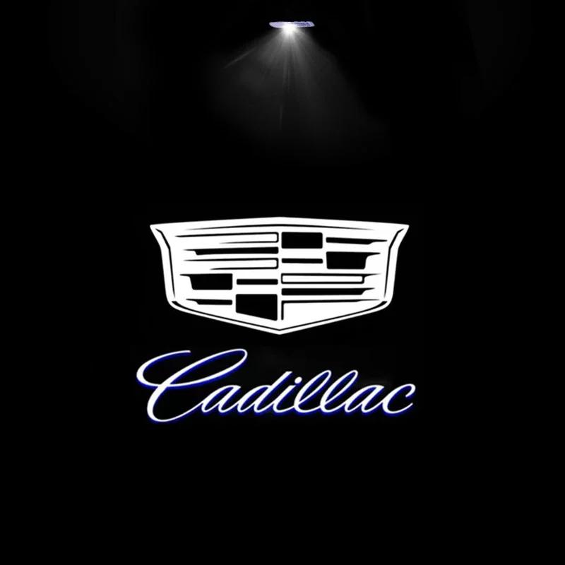 BFEOP1 2pcs LED welcome lamp car door light logo laser projector lighting emblem For Cadillac CT5 CT6 XT4 XT5 XT6 ATS SRX XTS CTS