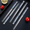 5/10/15/20Pairs Stainless Steel Non-slip Chinese Chopstick For Porcelain Print Chopsticks Cooking Eating Easy To Clean
