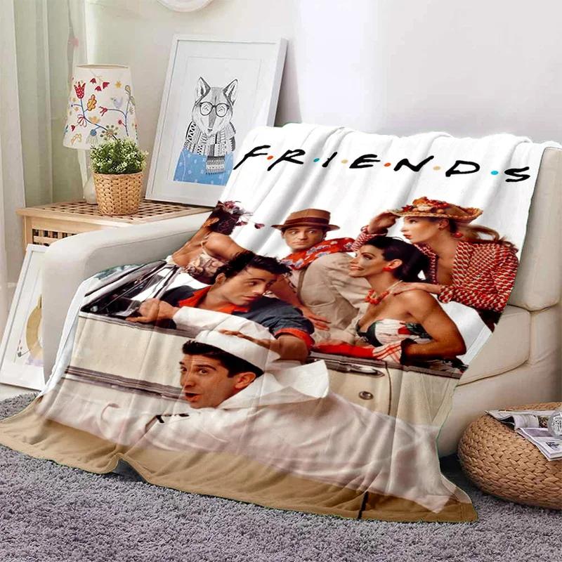 Cozy F-Friends Comedy Movie Characters Flannel Blanket for Beds Room Decoration Picnic - Customizable Gift Blanket