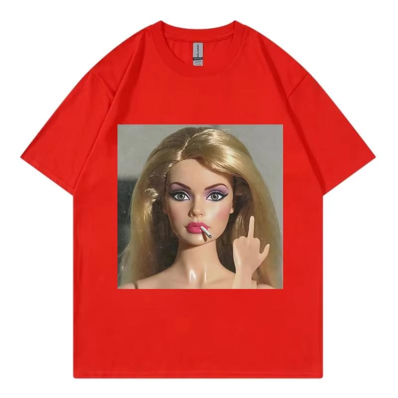 

Disgusting Doll Face Funny Meme Graphic T Shirts Unisex Women High Street Fashion Trend Tshirt Summer Casual Losoe Cotton Tshirts 2XL