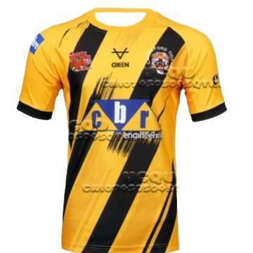 Ragby, pánské a dámské nové sportovní oblečení Castleford Tigers Britská móda prodyšné krátký rukáv
