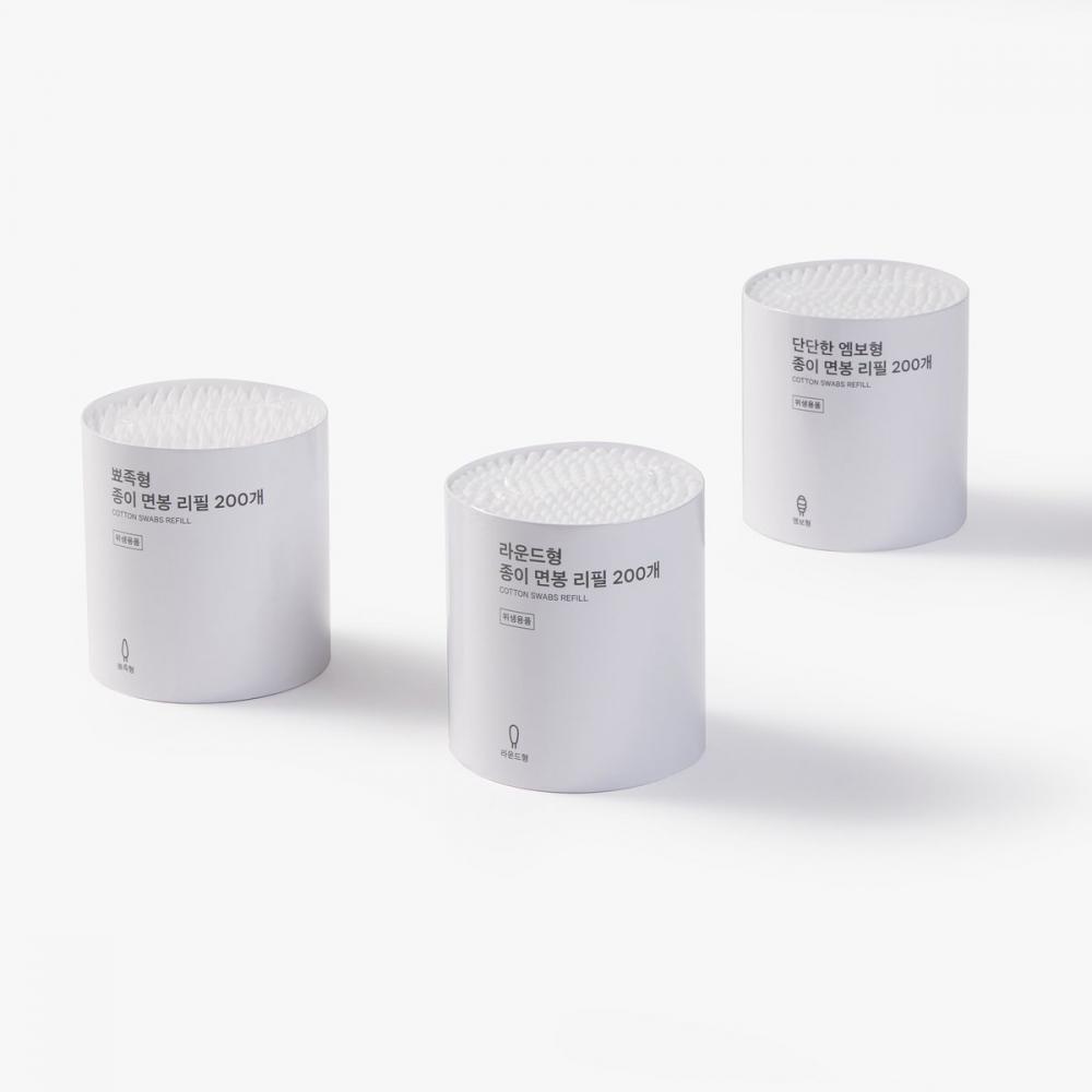 Embossed Paper Swabs Refill 200pcs
