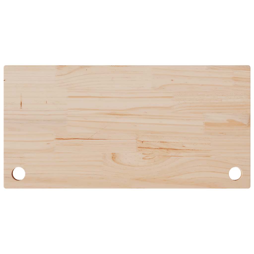 Blat Biurka, 80X40X2,5 Cm, Lite Drewno Sosnowe