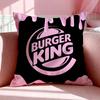 Brand BBurger King Cushion Cover Breathable Linen Pillowcase Summer Odorless EcoFriendly Invisible Zipper Washable