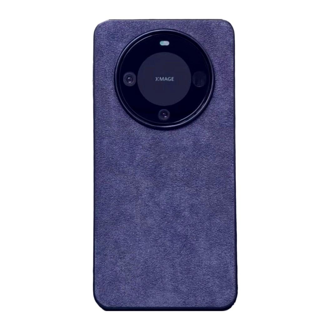 

Luxury Fur Splicing Color Alcantara Phone Case for Vivo X200 Ultra X200 Pro MINI X200S Suede Skin+PC+TPU Protective Hard Cover vivo X200 Pro mini синий