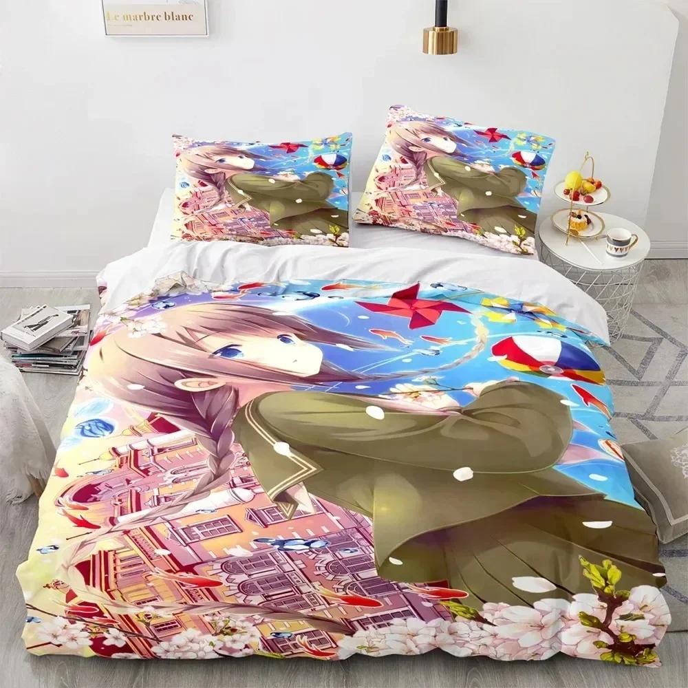 3D Print Anime Kawaii Sexy Girl Comfortable Duvet Quilt Cover Pillowcase Bedding Set Children Bedroom Decoration Home Textile