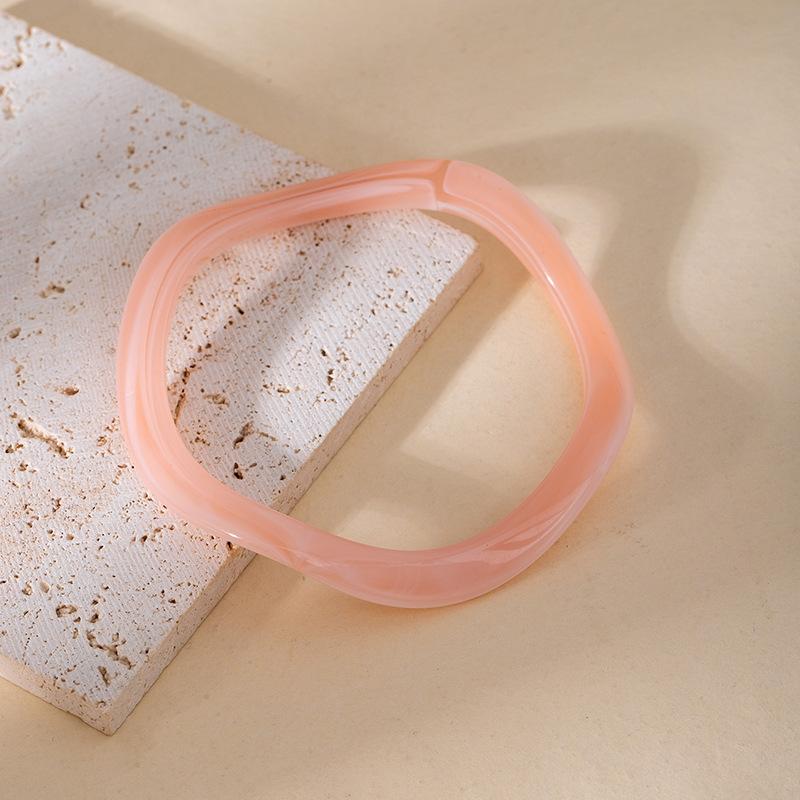 Irregular Wave Design Acrylic Bracelet Marble Pattern Smudge High-End Simple Bracelet