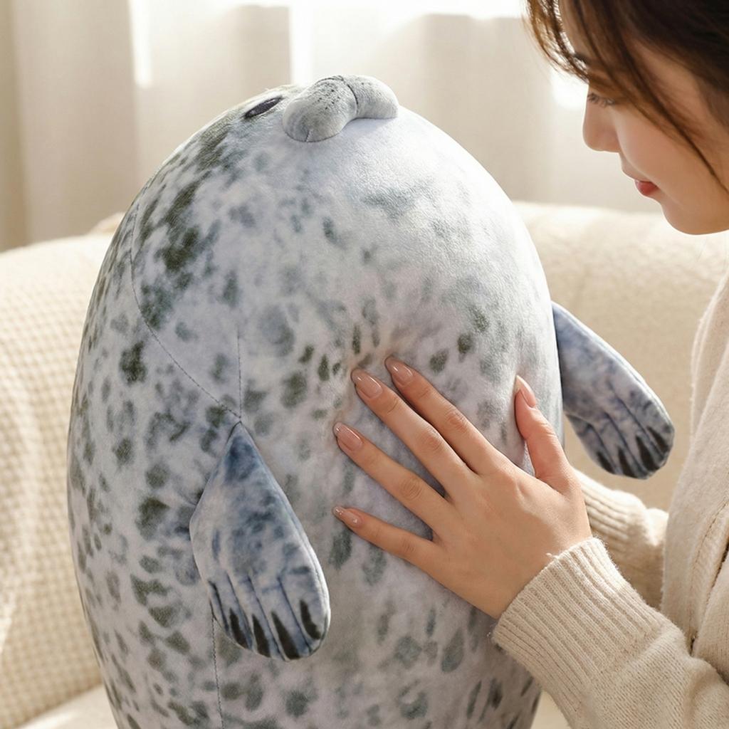 Plush Seal Stuffed Animal Soft Plush Toy Realistic Design Compressed 10cm Size Suitable for Collection or Display