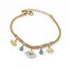 Hand Evil Eye Bracelet For Women Stainless Steel Zircon Bracelet Bangle Turkish Lucky Luxury Couple Zircon Pulseras Bijouxfemme