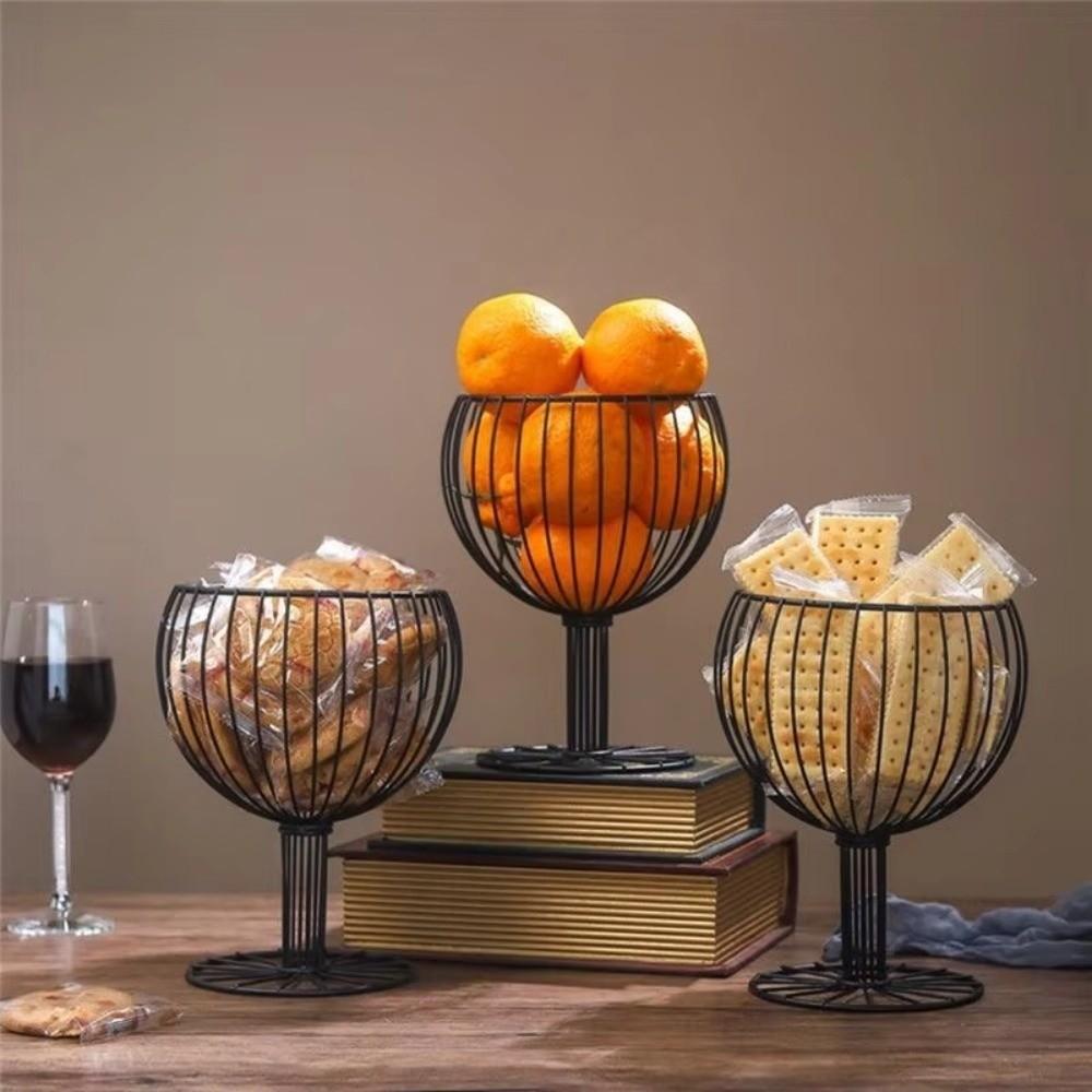 Large Capacity Goblet Shape Fruit Basket Hollow Fruit Display Stand  Home Decor