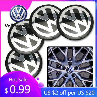 Pro VW Volkswagen Jetta MK5 Golf 4ks 56mm Samolepky na kola auta Středové krytky kol Znak auta Odznak Obtisk Pro Volkswagen GTI R-Line R