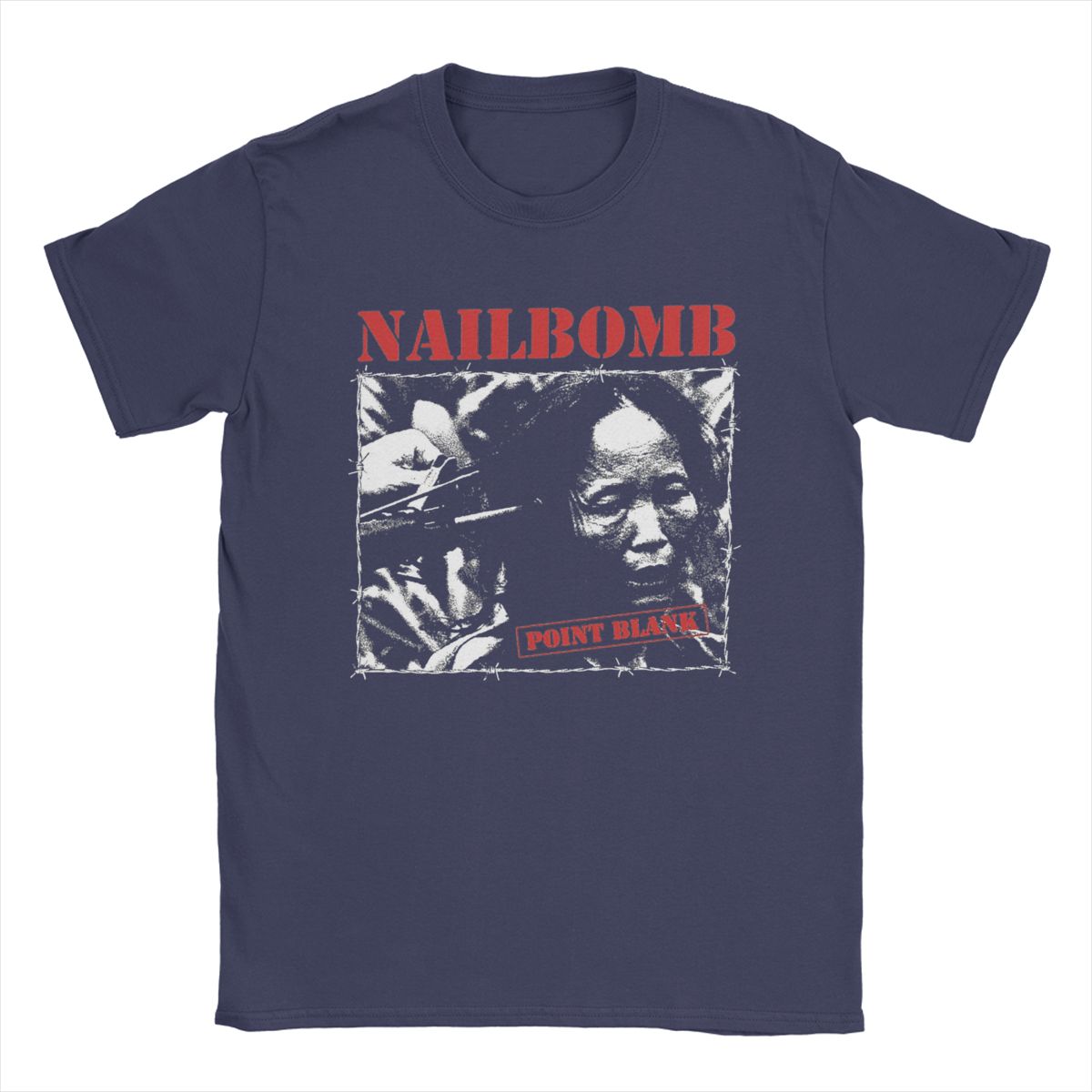

Vintage Nailbomb Point Blank Metal Band T-Shirts for Men Women Cotton Tee Shirt Gift Idea Clothing 4XL